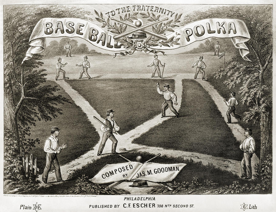 Baseball Photograph - Baseball Polka, 1867 #1 by Granger