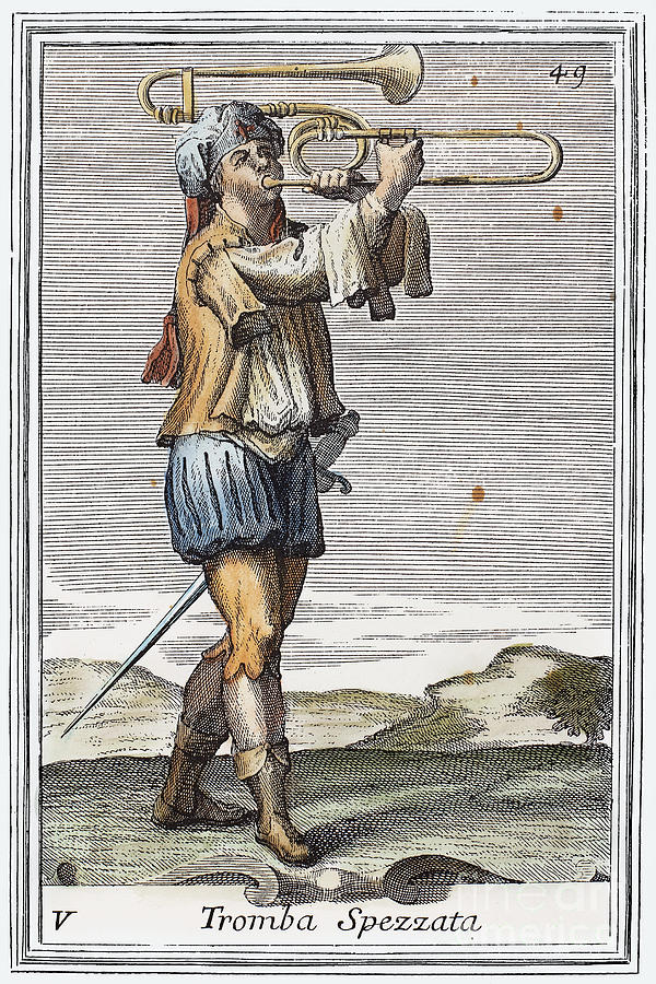 Bass Trombone, 1723 #1 Photograph by Granger