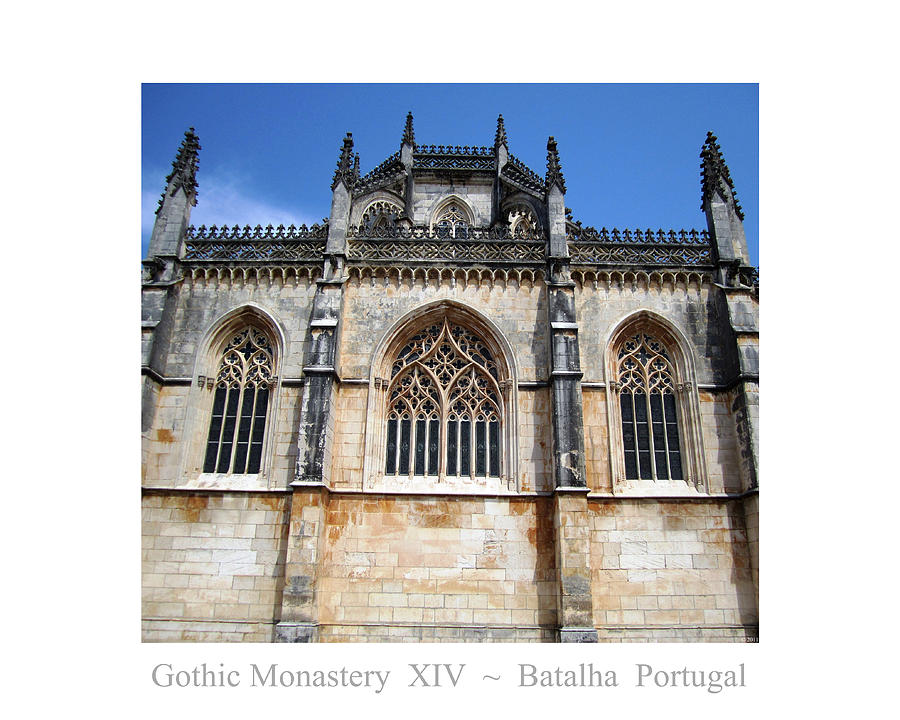 Vintage Photograph - Batalha Gothic Monastery XIV Portugal #1 by John Shiron