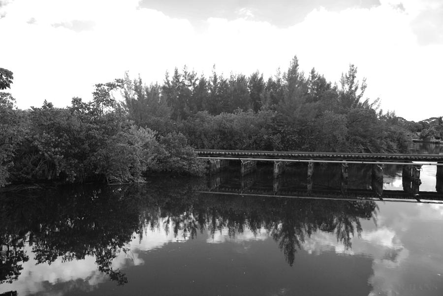 Black And White Photograph - BIG SKY ON THE NORTH FORK RIVER in BLACK AND WHITE #1 by Rob Hans
