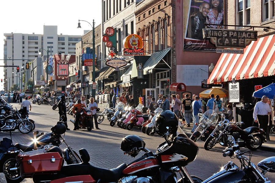 Bikes on Beale #1 Photograph by Dawn Davis - Fine Art America