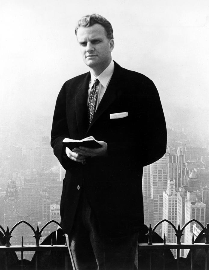 Billy Graham . Evangelist With Bible #1 by Everett