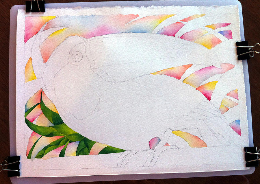 Birth of a Toucan #1 Painting by Donna Spadola