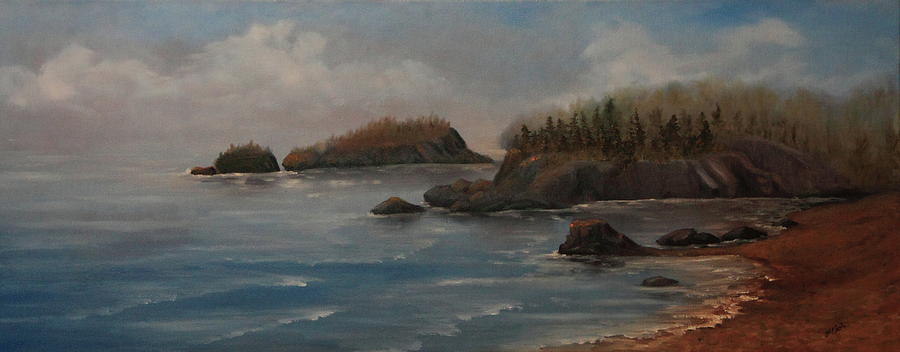Black Beach #1 Painting by Joi Electa