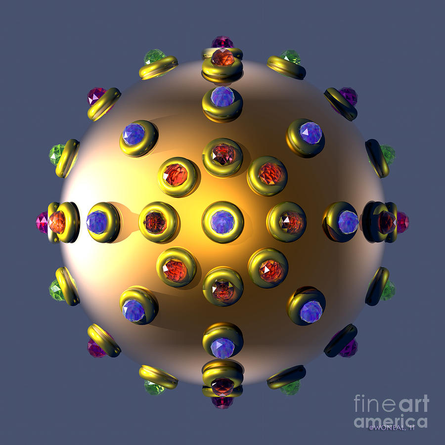 Ball Digital Art - Bling Ball by Walter Neal
