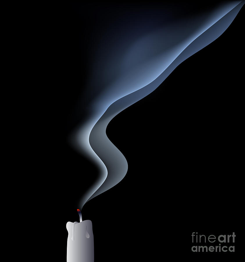 Abstract Digital Art - Blown Out Candle #1 by Michal Boubin