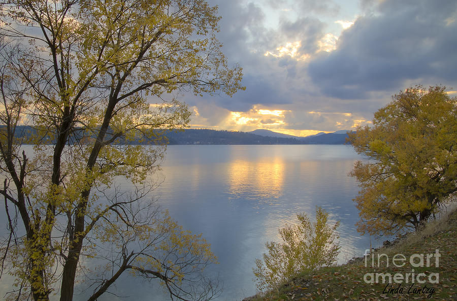 Sunset Photograph - Blue and Gold #1 by Idaho Scenic Images Linda Lantzy