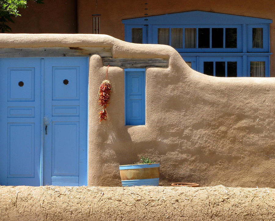 Blue Door and Blue Windows #1 Photograph by Patricia Januszkiewicz