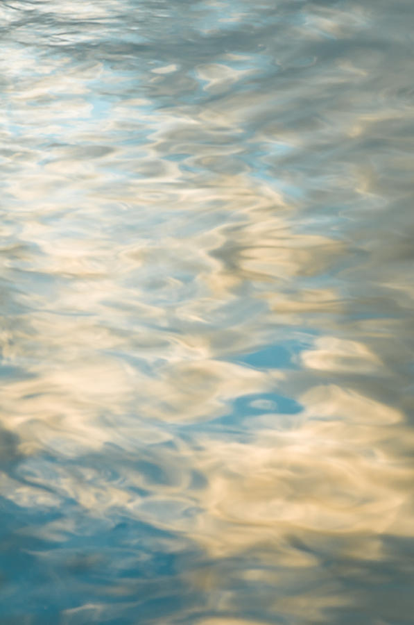 Blue sky reflections in a lake #1 Photograph by U Schade