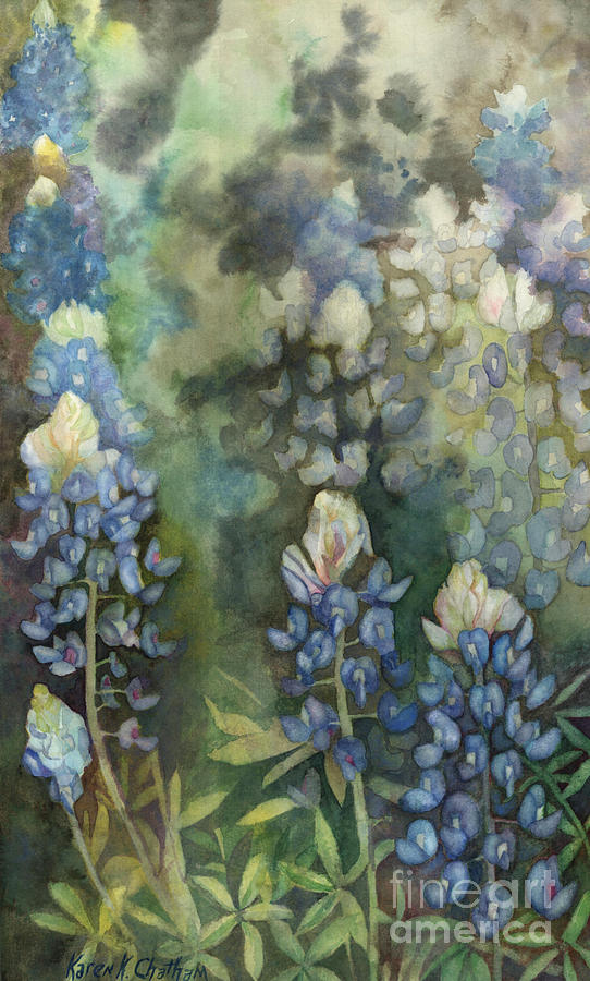 Bluebonnet Blessing Painting by Karen Kennedy Chatham
