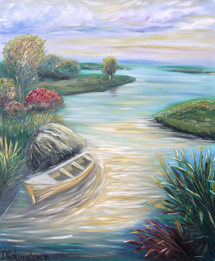 Nature Painting - Boat #1 by Irina Kalinkina