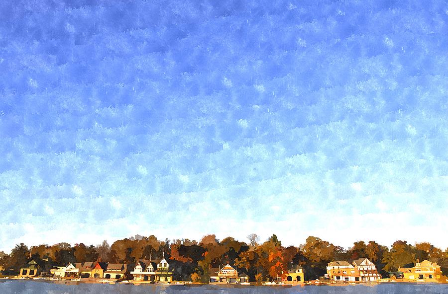 Boathouse Row #1 Digital Art by Andrew Dinh