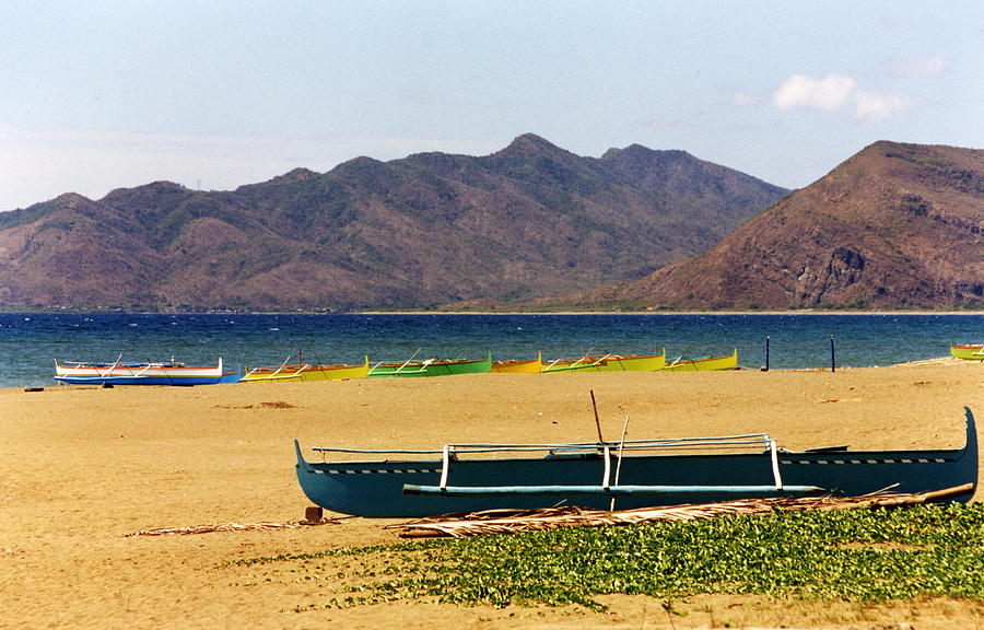 Boats on South China Sea Beach Photograph by Amelia Racca