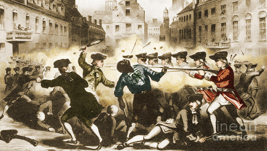 Boston Massacre, 1770 #1 Photograph by Photo Researchers