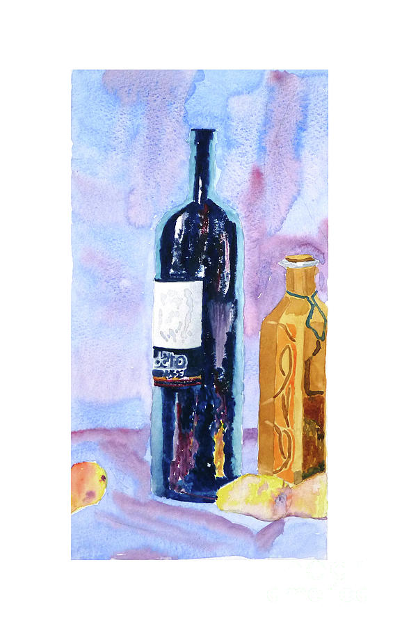 Bottles Painting by Godwin Cassar