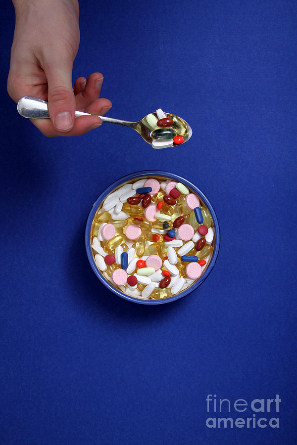Bowl Of Pills #1 Photograph by Photo Researchers