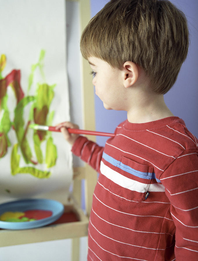 Boy Painting #1 Photograph by Science Photo Library Boy Painting #1 Photograph by Science Photo Library