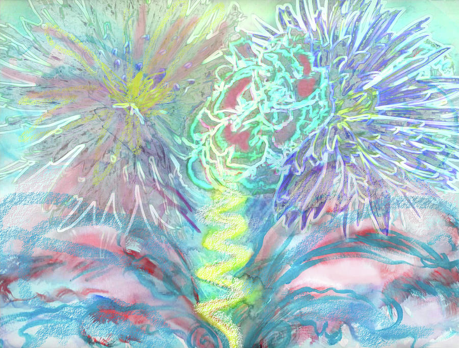 Brain Storm Birth of an Idea #1 Painting by Anne Cameron Cutri