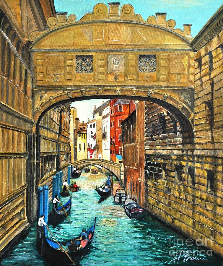 Bridge of Sighs Painting by Holly Bartlett Brannan