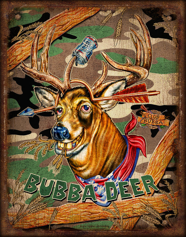 Wildlife Painting - Bubba Deer #1 by JQ Licensing
