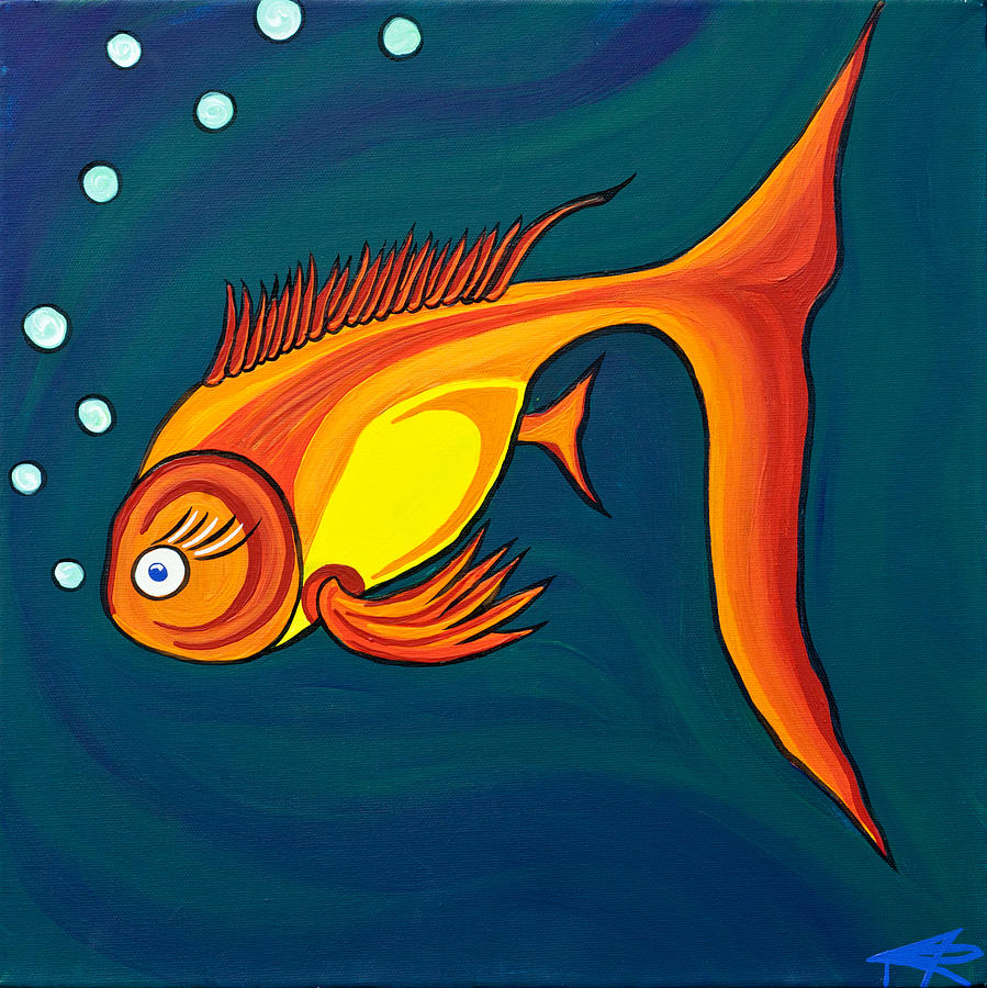 Bubble Fish 2 Painting by Nikki Rondeau - Fine Art America