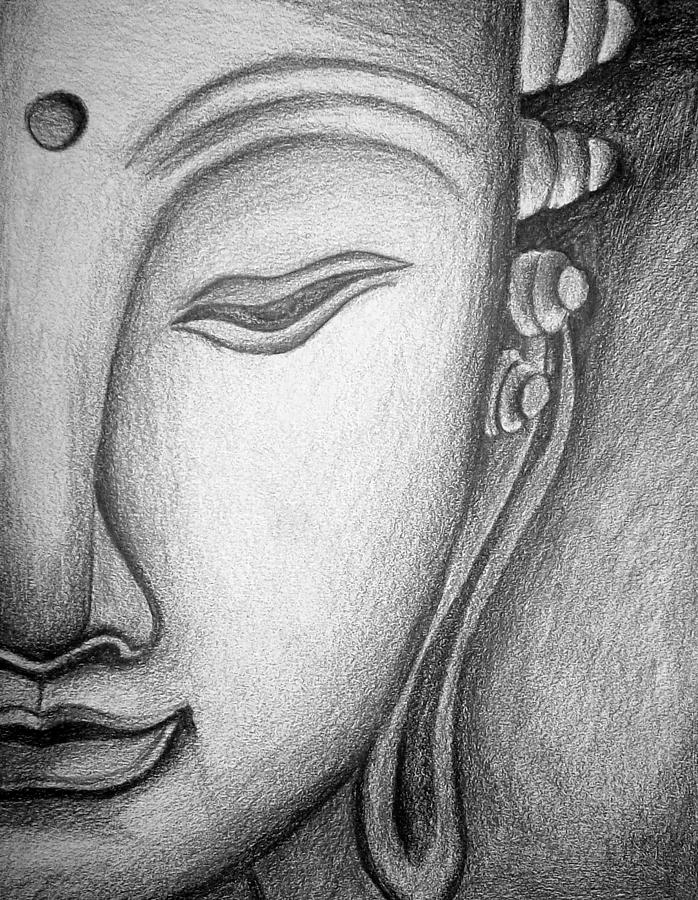Buddha Drawing by Ritika Chowdhary