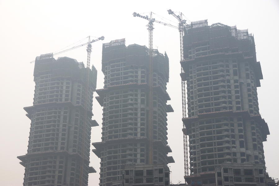 Buildings Under Construction in China #1 Photograph by Valentino Visentini