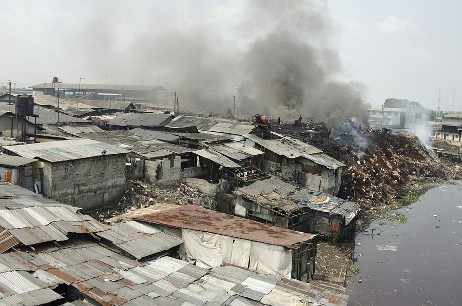 Burning Rubbish, Nigeria #1 Photograph by Johnny Greig