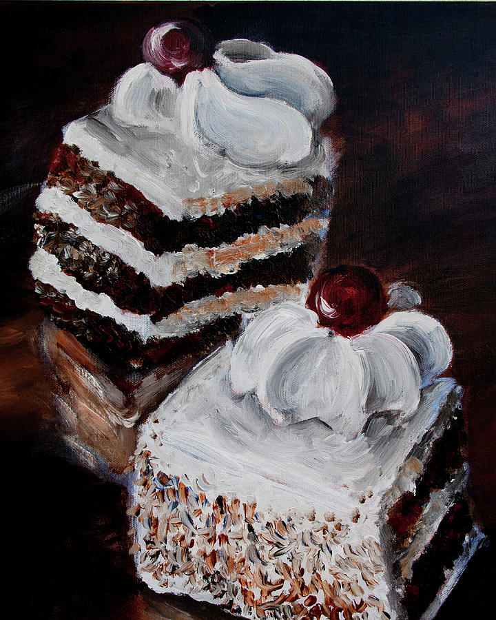 Cake 02 #1 Painting by Nik Helbig