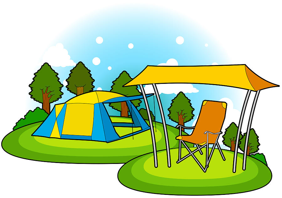 Camping Supplies #1 Digital Art by Eastnine Inc.