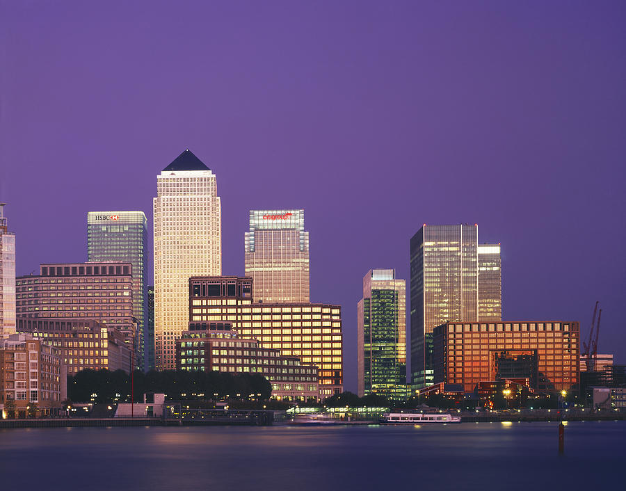 London Photograph - Canary Wharf Skyscrapers #1 by Carlos Dominguez