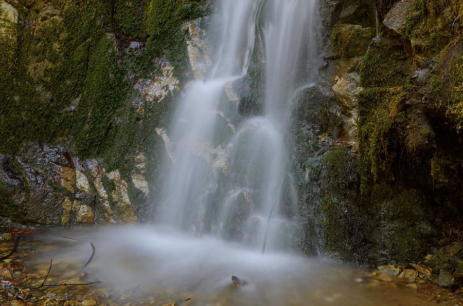 Nature Photograph - Canyon Falls - Big Sur #1 by Stephen Vecchiotti