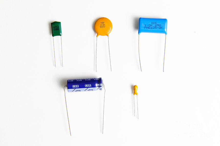 Capacitors #1 Photograph by Photo Researchers, Inc.