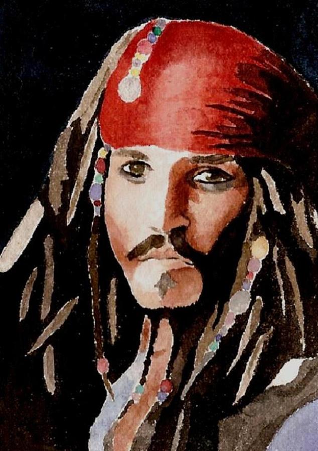 Capt Jack Painting - Capt Jack Sparrow #1 by Chris Martinez
