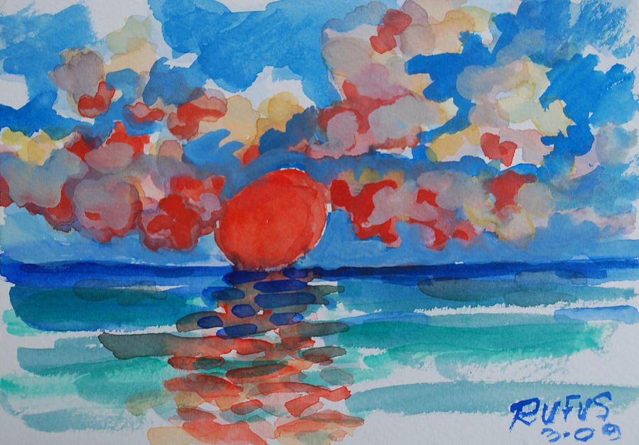 Sun Painting - Caribe Sunset by Rufus Norman Sun Painting - Caribe Sunset by Rufus Norman