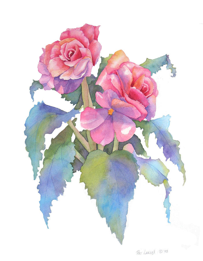 Flower Painting - Carmel Begonias by Pat Yager