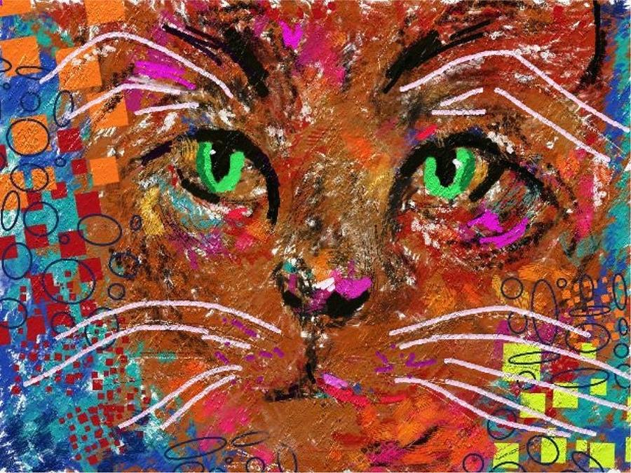 Animal Painting - Cat #1 by Bogdan Floridana Oana