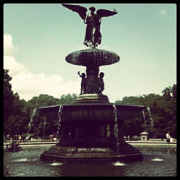 New York City Photograph - Central Park Fountain #nyc #1 by Christopher M Moll
