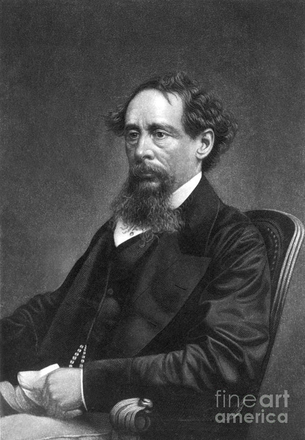 Portrait Photograph - Charles Dickens, English Author #1 by Photo Researchers