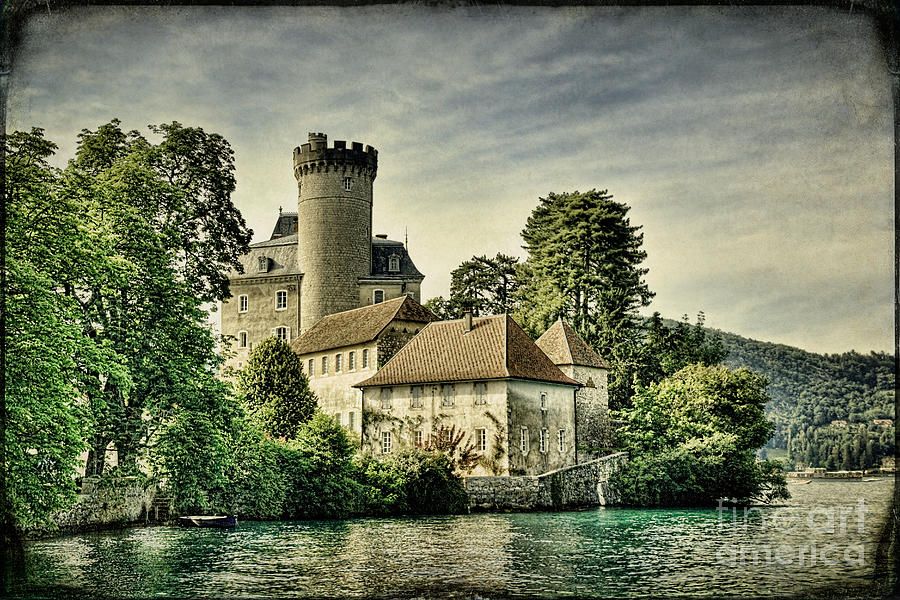 Chateau on the Lake at Annecy #1 Photograph by Ann Garrett