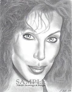 Cher Drawing by Rick Hill - Fine Art America