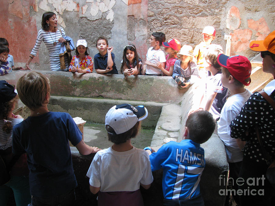 Children at Pompeii #1 Photograph by Erik Falkensteen