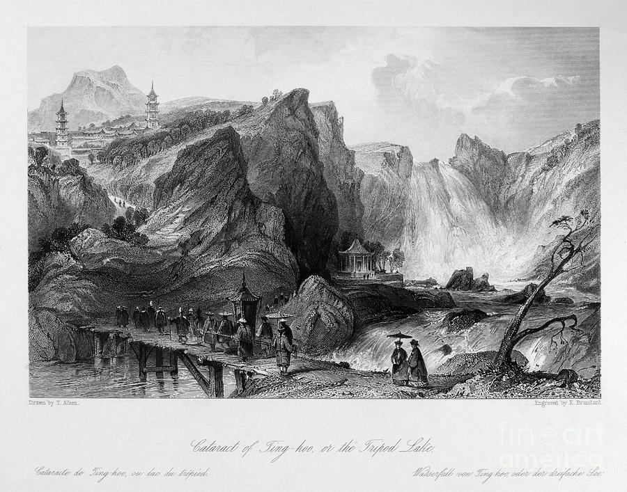 China: Waterfall, 1843 #1 Photograph by Granger