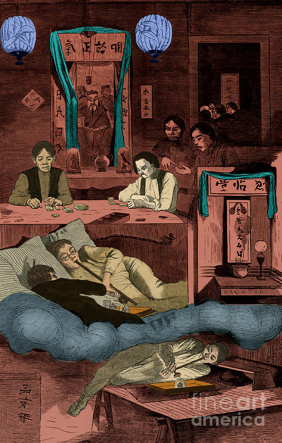 Chinatown Opium Den #1 Photograph by Photo Researchers
