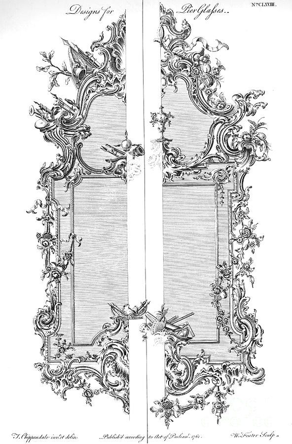 Mirror Photograph - Chippendale Mirror, 1762 #1 by Granger