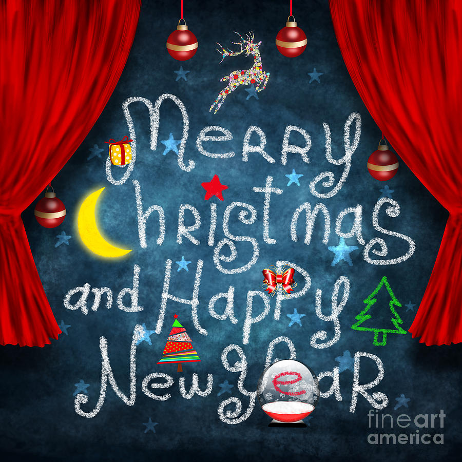 Ball Painting - Christmas And New Year Card #1 by Setsiri Silapasuwanchai