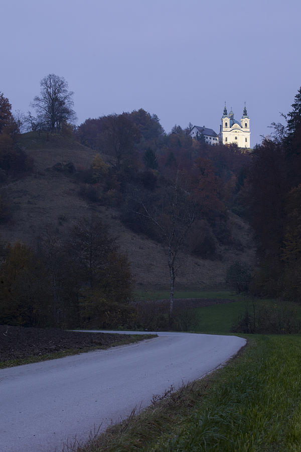 Tree Photograph - Church on the hill #1 by Ian Middleton