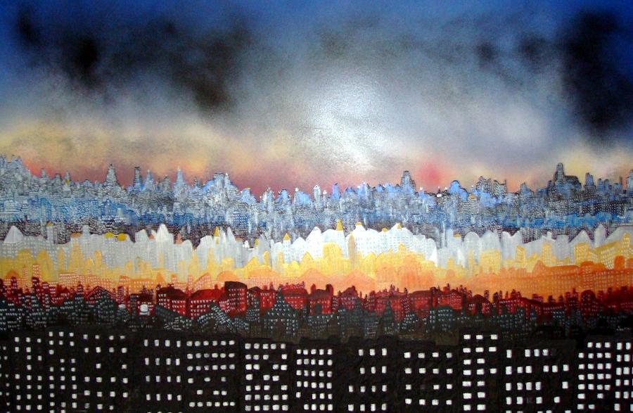 City Never Sleeps #1 Painting by Robert Handler