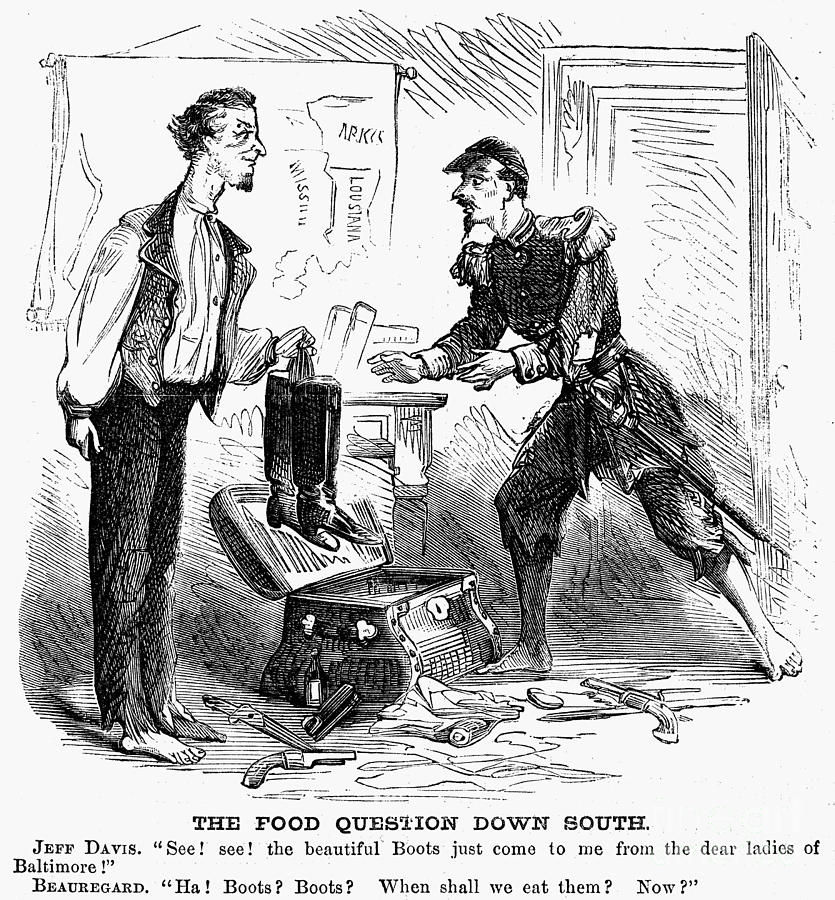 1863 Photograph - Civil War Cartoon #1 by Granger