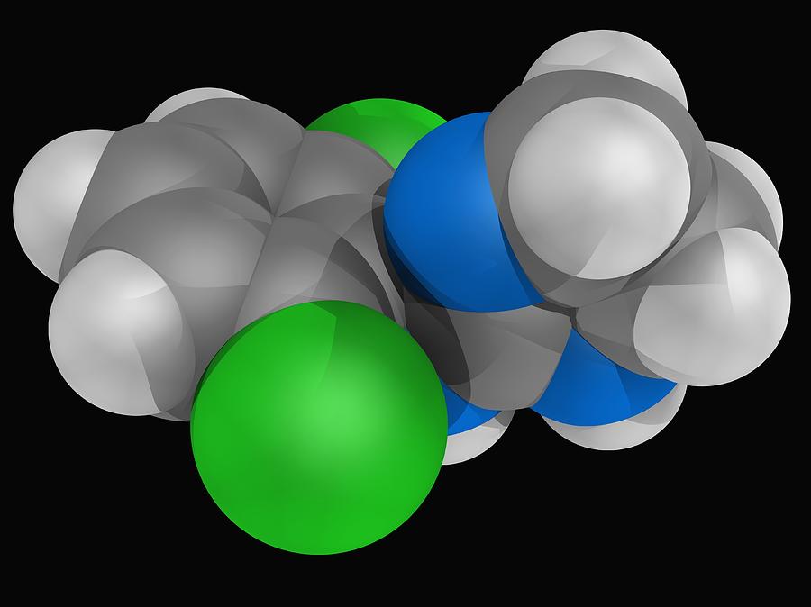 Clonidine Drug Molecule #1 Digital Art by Laguna Design